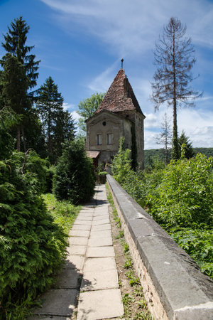 Tower dwelling in Sighisoaraの写真素材