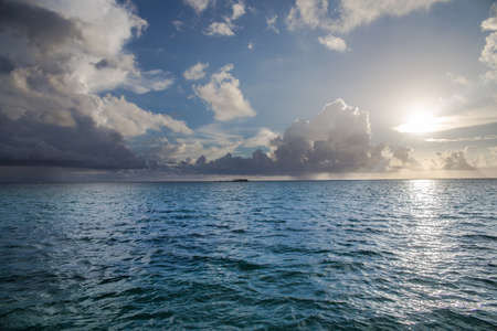 Sunrise on a beachの写真素材