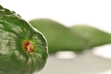 Juicy, ripe, organic avocados, close-up, on a white background.の写真素材