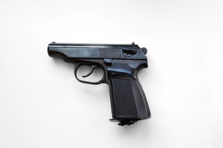 Black gun   The Makarov pistol or PM is a Russian semi-automatic pistol の写真素材