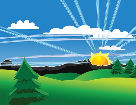 Sunriseのイラスト素材