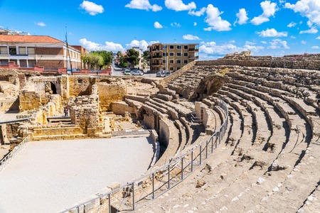 Ancient  Roman Amphitheater in Tarragona, Spainの写真素材