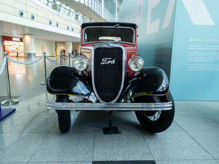 Domodedovo, Russia -June 27, 2020: Ford Y at the exhibition of retro cars in Domodedovo airportのeditorial素材
