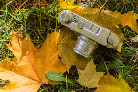 Retro soviet film photo cameraの写真素材