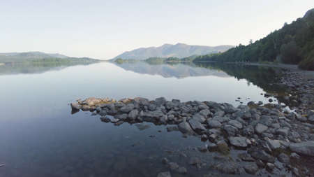 Coastal And Oceanic Landforms. Atmospheric Phenomenon. Mountain Range. Lacustrine Plain. Natural Landscape. Lake District.の写真素材