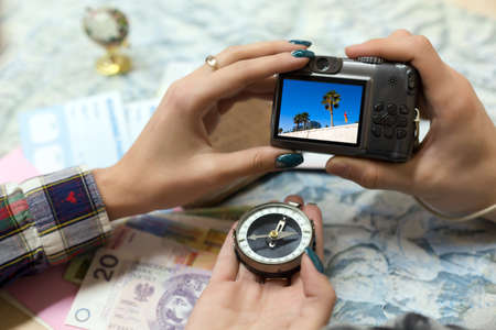 Travel Memories and Dreams Mood Compositionの写真素材