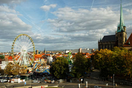 cathedral in Erfurt view to cathedral squareのeditorial素材