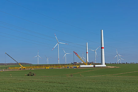 construction side of a new wind turbine