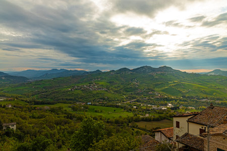 view from Verucchioのeditorial素材