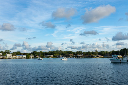 Crystal River lake and harbor in Floridaのeditorial素材