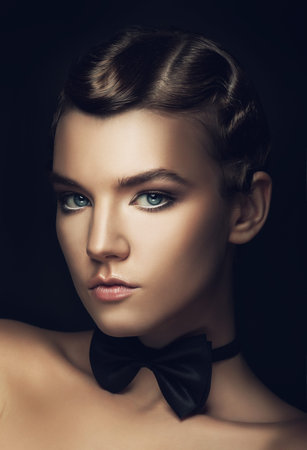 portrait of elegant cute woman