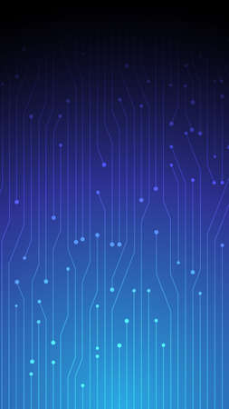 Blue Gradient Circuit board design mobile phone Wallpaper, Vector Illustrationのイラスト素材