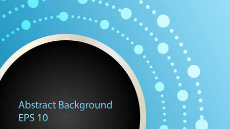 Abstract circle badge geometric pattern design and background, Blue Sky Color, Vector Illustrationのイラスト素材