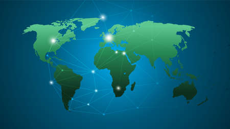 World map. Global Network connection, Abstract Modern Creative Concept, For Website, Vector illustrationのイラスト素材
