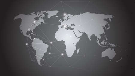 World map. Global Network connection, Abstract Modern Creative Concept, For Website, Vector illustrationのイラスト素材