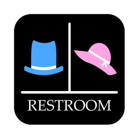 Restroom Symbol, Toilet sign, Isolated, vector illustrationのイラスト素材