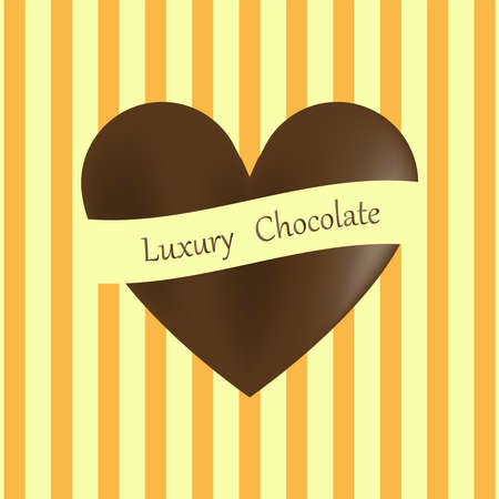 Happy Valentine's Day, Stylish chocolates heart shaped, isolate on background, Vector Illustrationのイラスト素材