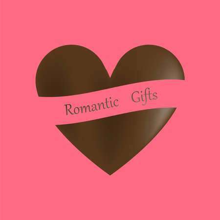 Happy Valentine's Day, Stylish chocolates heart shaped, isolate on background, Vector Illustrationのイラスト素材