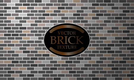 Brick texture, Seamless Grey Wall Background, Grunge Text Banner, Minimalist style, Design for Poster, Vector Illustrationのイラスト素材
