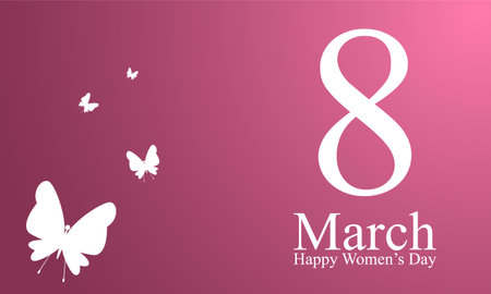 8 March, Happy International Women's Day, design template used for website, holiday card, flyer,...
