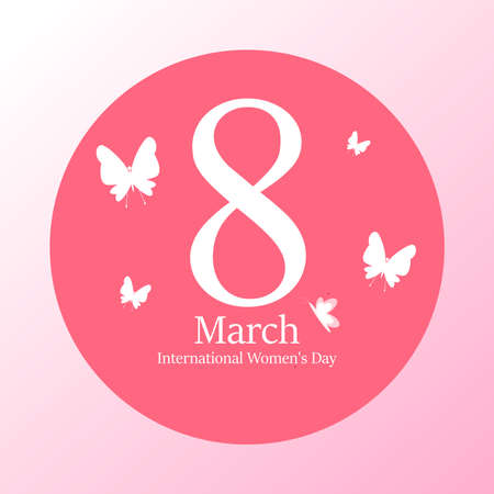 8 March, Happy International Women's Day, design template used for website, holiday card, flyer, abstract banner, vector illustrationのイラスト素材