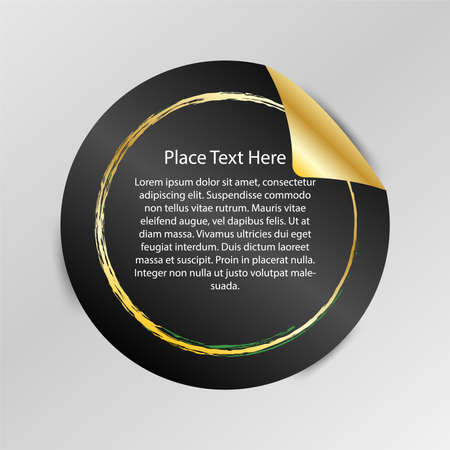 Gradient Tag, Peel Off Sticker, Space For place Your text, Used for price tag, Promotion, Web Decoration, Vector Illustrationのイラスト素材
