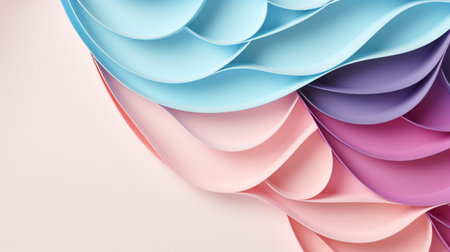 Pastel color papercut design on background.の素材