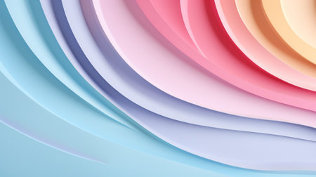 Pastel color papercut design on background.の素材