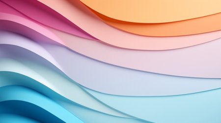 Pastel color papercut design on background.の素材