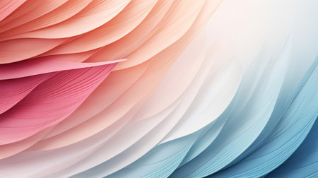 Pastel colorful feather on background, abstract papercut design.の素材