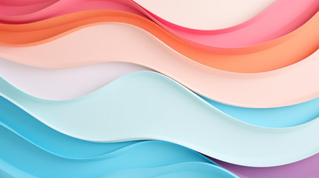 Pastel color papercut design on background.の素材