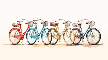 bicycle modern flat design, Outdoor activities.の素材