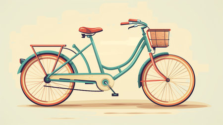 bicycle modern flat design, Outdoor activities.の素材