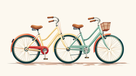 bicycle modern flat design, Outdoor activities.の素材