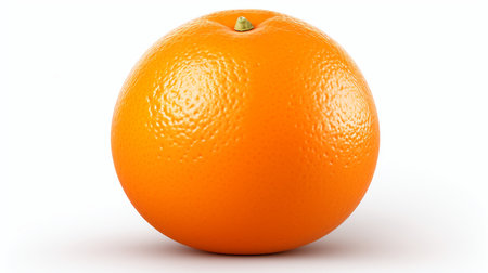Orange fruit isolated on white background. Whole orange citrus fruit.の素材