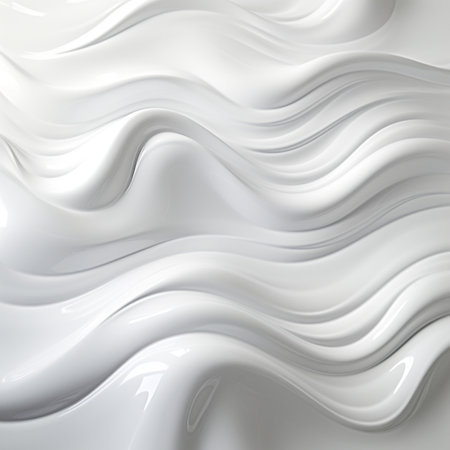 Abstract white paper wave curve lines design, luxury texture with smooth and clean subtle background.の素材