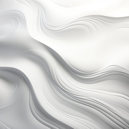 Abstract white paper wave curve lines design, luxury texture with smooth and clean subtle background.の素材