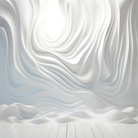 Interior design with Abstract white curve lines wallpaper, luxury texture with smooth and clean subtle.の素材