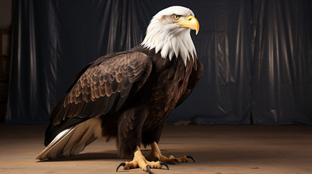 Mature American Bald Eagle, Portrait of wildlife.の素材
