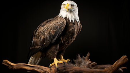 Mature American Bald Eagle, Portrait of wildlife.の素材