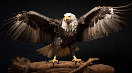 Mature American Bald Eagle, Portrait of wildlife.の素材