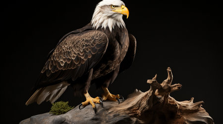Mature American Bald Eagle, Portrait of wildlife.の素材