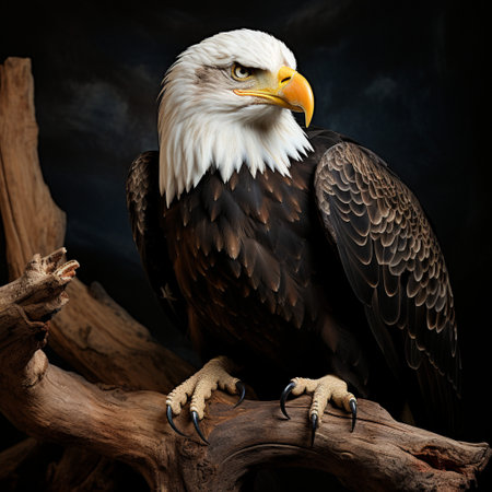 Mature American Bald Eagle, Portrait of wildlife.の素材