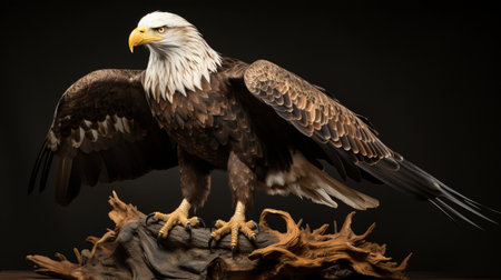 Mature American Bald Eagle, Portrait of wildlife.の素材