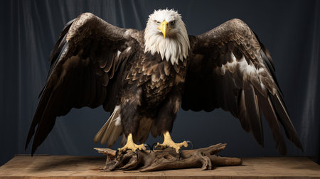 Mature American Bald Eagle, Portrait of wildlife.の素材