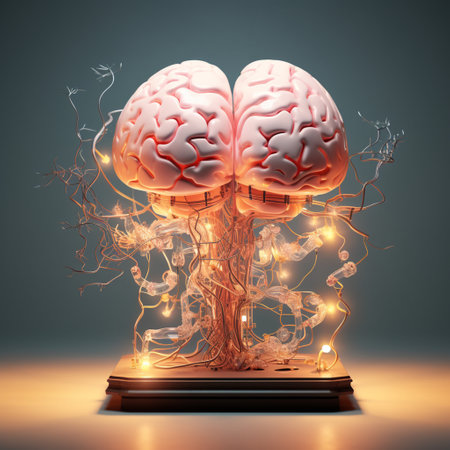 A digital Human brain model Futuristic tech development, Human design, The artificial intelligence, Smart mind.の素材