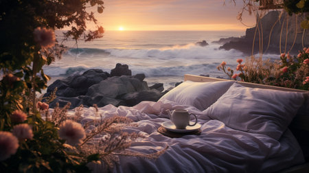 Stunning nature background, Amazing natural scenery, Coffee break.の素材