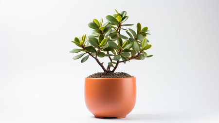 Indoor Small plant in pot on background, copy space, AI Generated, copy spaceの素材