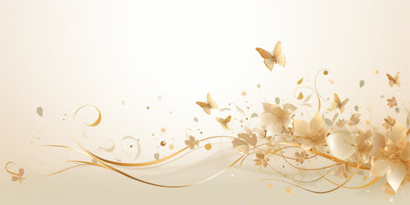Abstract Shiny Luxury Frame, Brown and Gold Color, Premium gift design, Party, invitation card, copy space for text, word.の素材