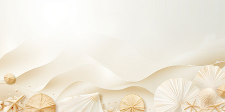 Abstract Beach Frame, beach Color palette, Premium gift design, Party, invitation card, copy space for text, word.の素材